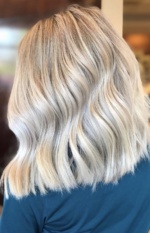 Beautiful Bright Blonde With Angled Bob